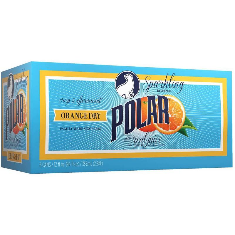 Polar Orange Dry Sparkling Beverage - 8pk/12 fl oz Cans