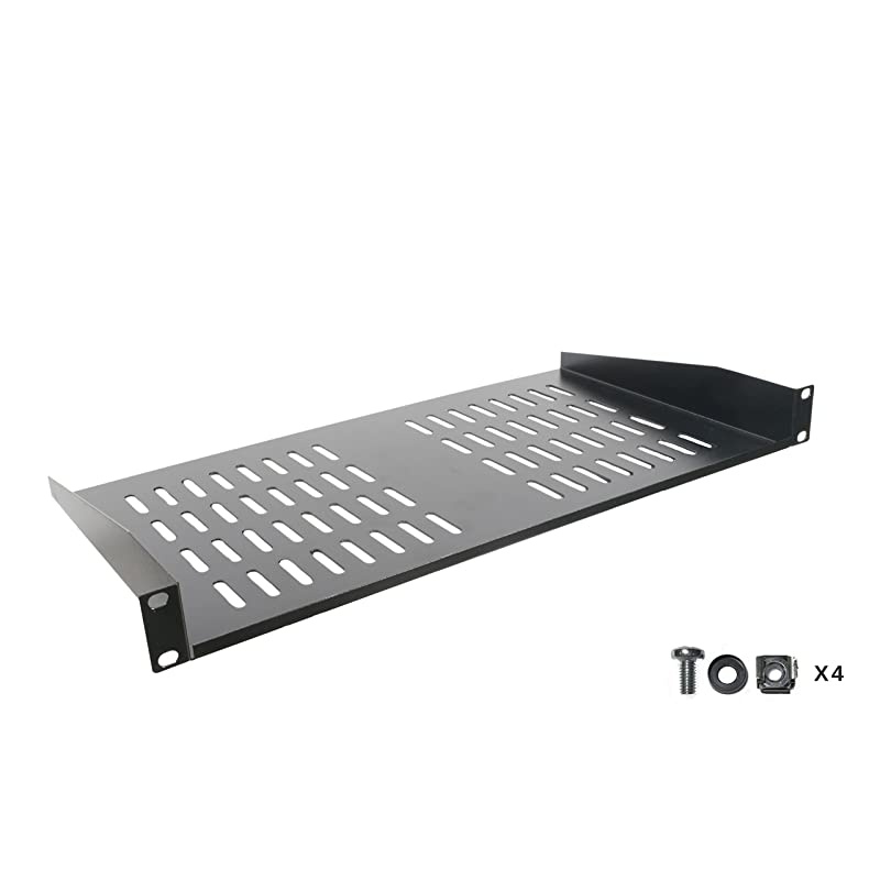 Shelf Universal Cantilever Vented 1U Tray for 19inch Server s and Cabinets Premium Heavy Duty Cold Rolled Steel Designed to Hold Network and AV Equipment