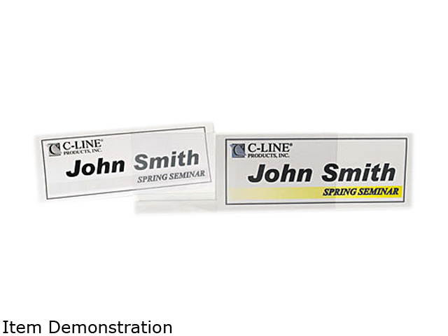 C-Line 87507 Tent Card Holder, 4 1/4 x 11, Rigid Heavyweight Clear Plastic, 25/Box