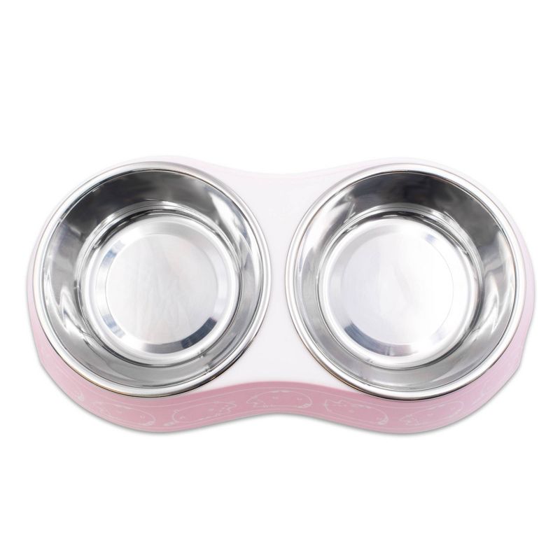 Pusheen Double Diner Cat Bowl - Pink