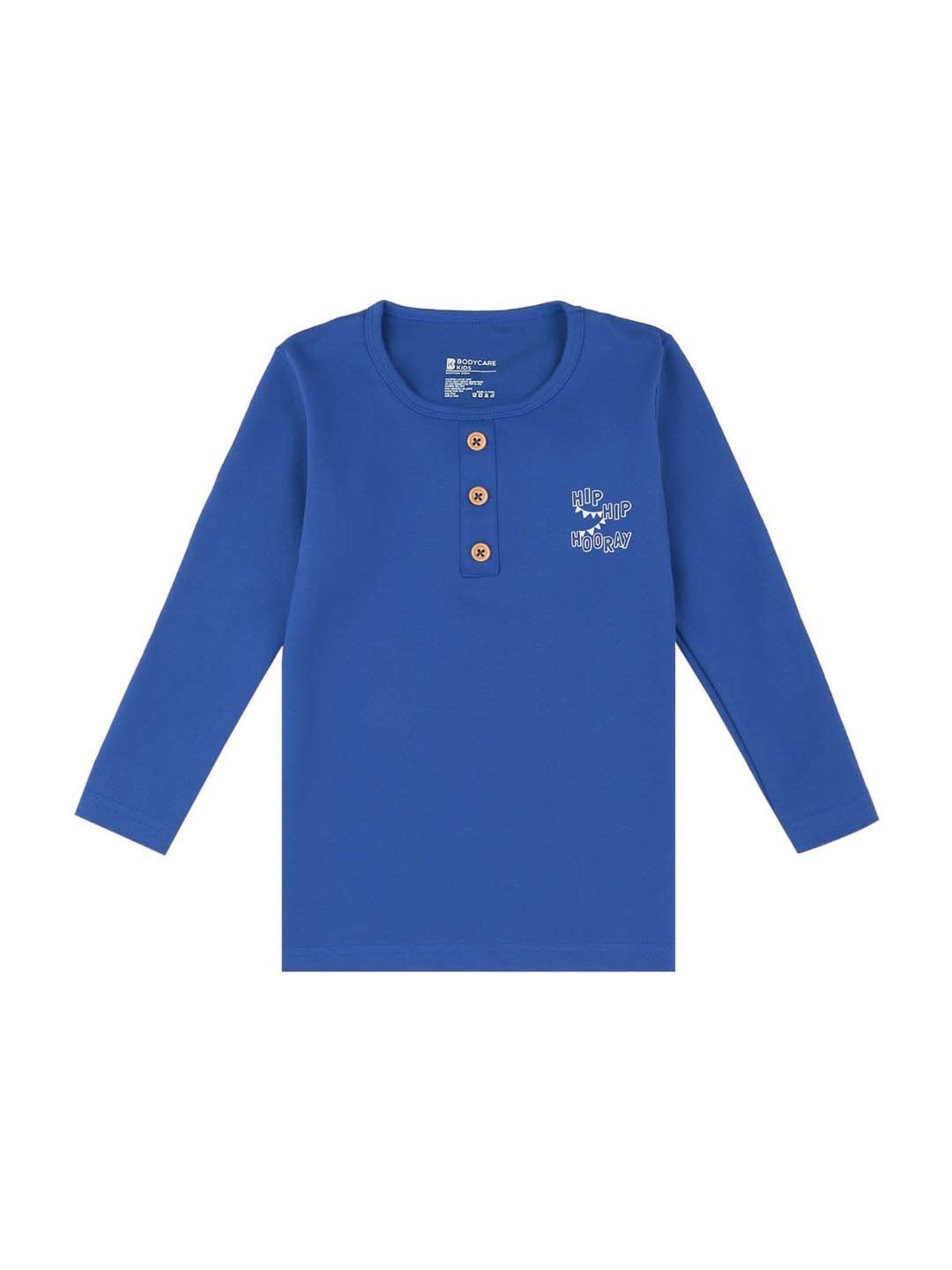 Bodycare Kids Blue Regular Fit Full Sleeves T-Shirt