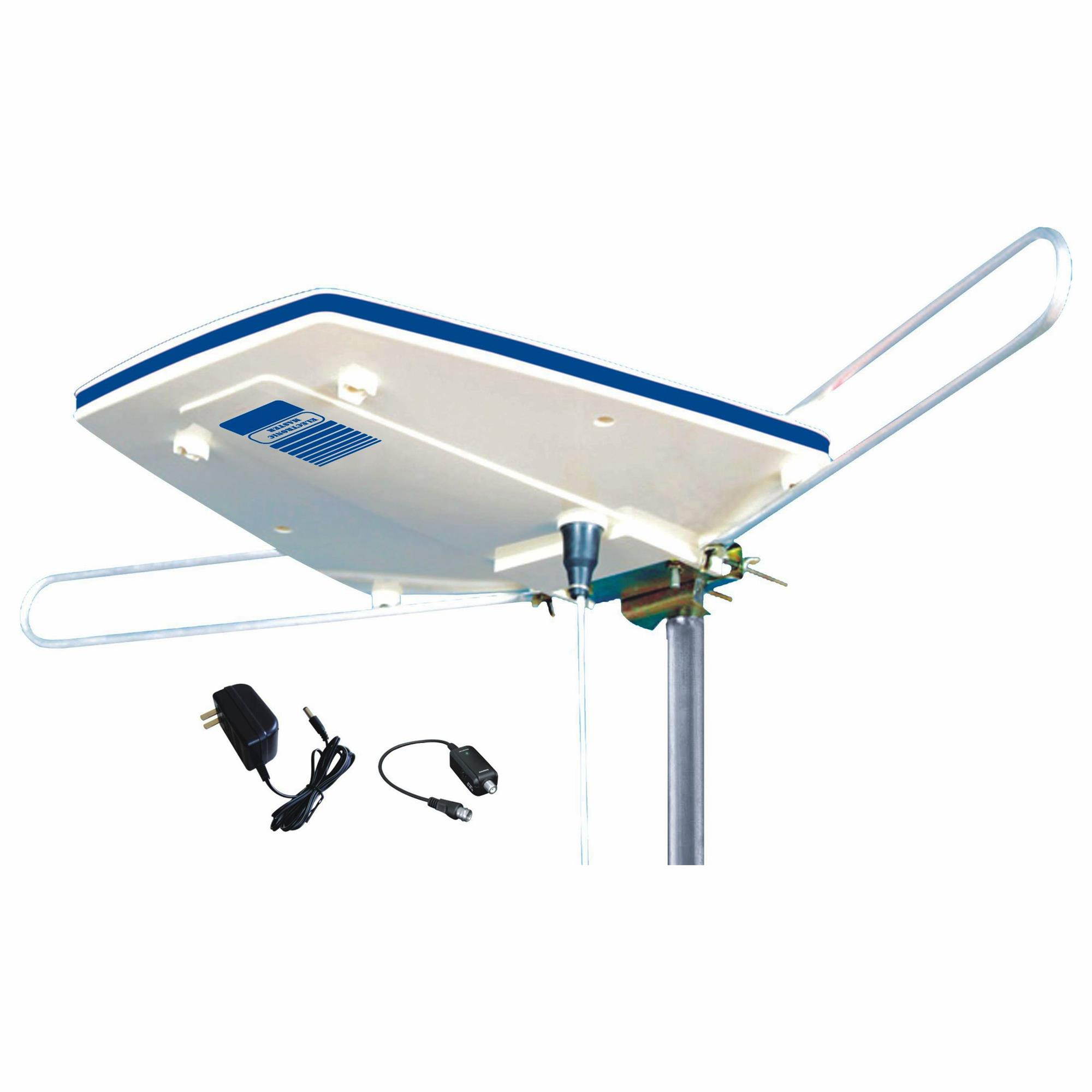 26.75" White and Blue Electronic Master Digital Outdoor Amplified HDTV Antenna