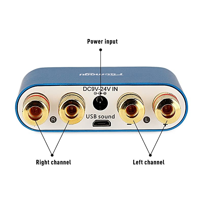 Mini Stereo Amplifier 50Wx2 Bass Bluetooth Receiver DC 924V 12V Mini BT 40 Home amp Car Audio Dual Channel Amplifier HIFI Wireless Receiver Amp Ampli Module with EMI Filter Blue
