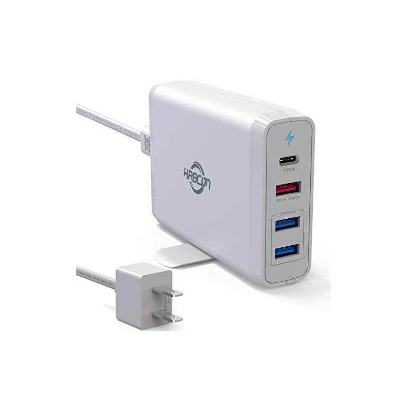 C Charger4Port Wall Charger with 60w PD Charger C amp Quick Charge 30 Wall Charger 18W and Dual Port Wall Charger 12W for MacBook ProAiriPad ProiPhone 11ProMaxXRXSX and More