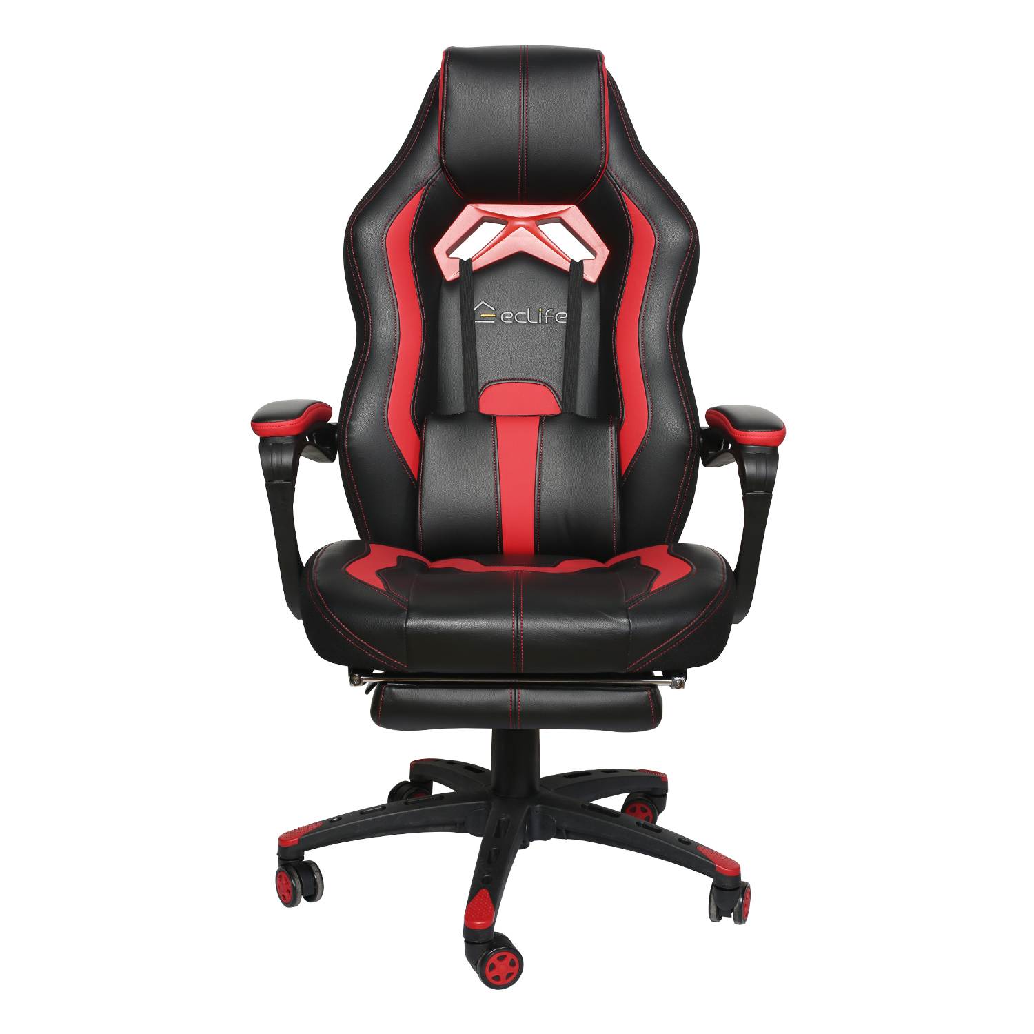 Ergonomic Gaming Chair, Home Office Computer Game Chair, Height Adjustment Recliner 360&deg; Swivel Rocker With Retractable Padded Footrest And Lumbar Pillow E-Sports Chair Super High-back Computer Chair