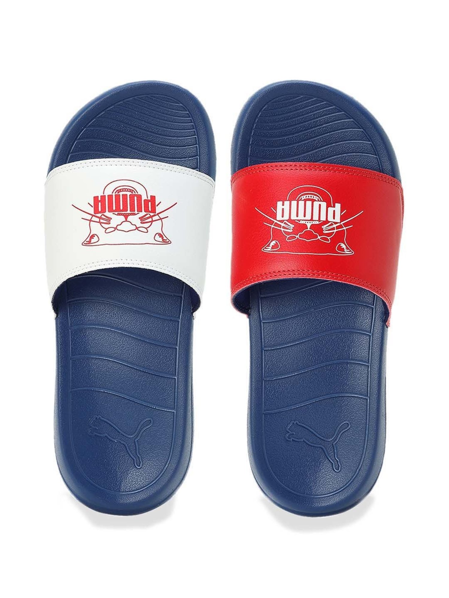 Puma Kids Popcat 20 Jr V1 Clyde Royal Blue & Red Casual Slides