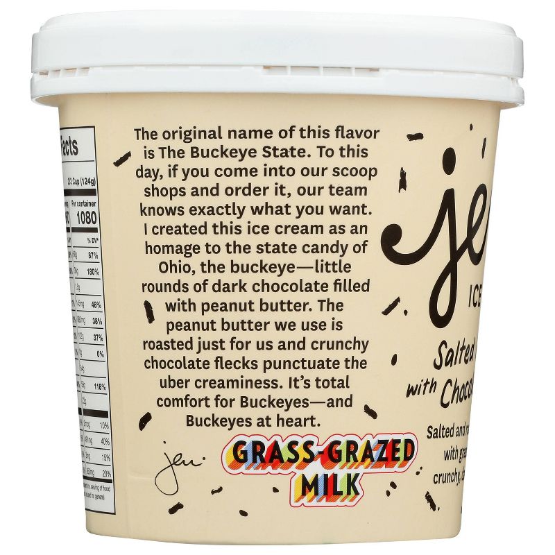 Jeni's Salted Peanut Butter with Chocolate Flecks Ice Cream - 16oz