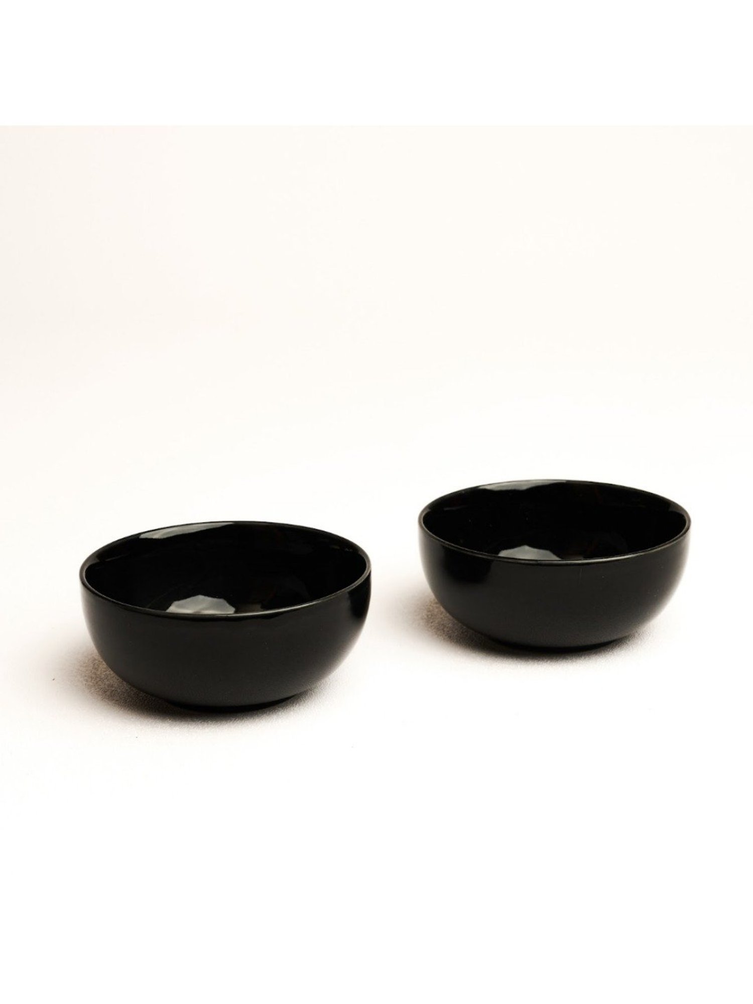 BlackCarrot Black Ceramic Dip Bowls Set of 2