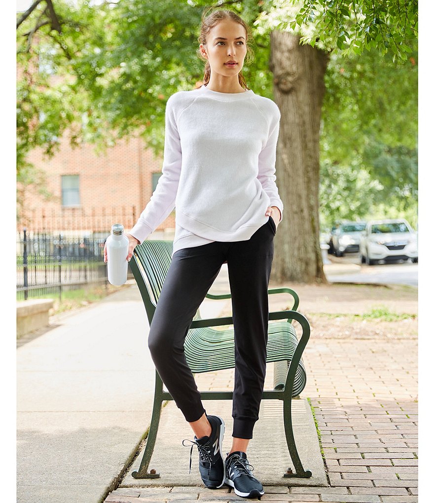 Kinesis High Rise Slim Sueded Jersey Joggers