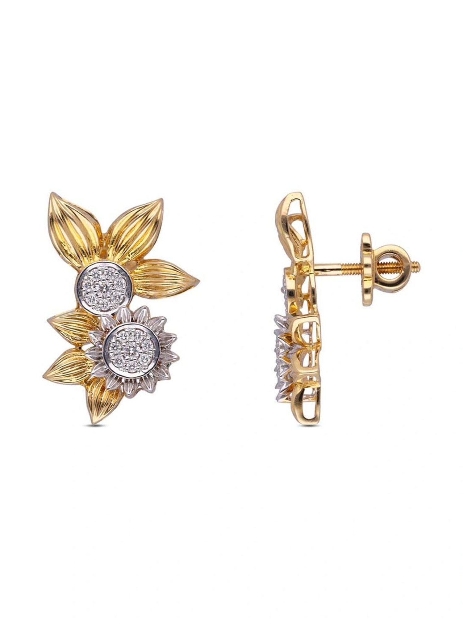 CKC Blooming Brilliance: Floral Diamond Stud