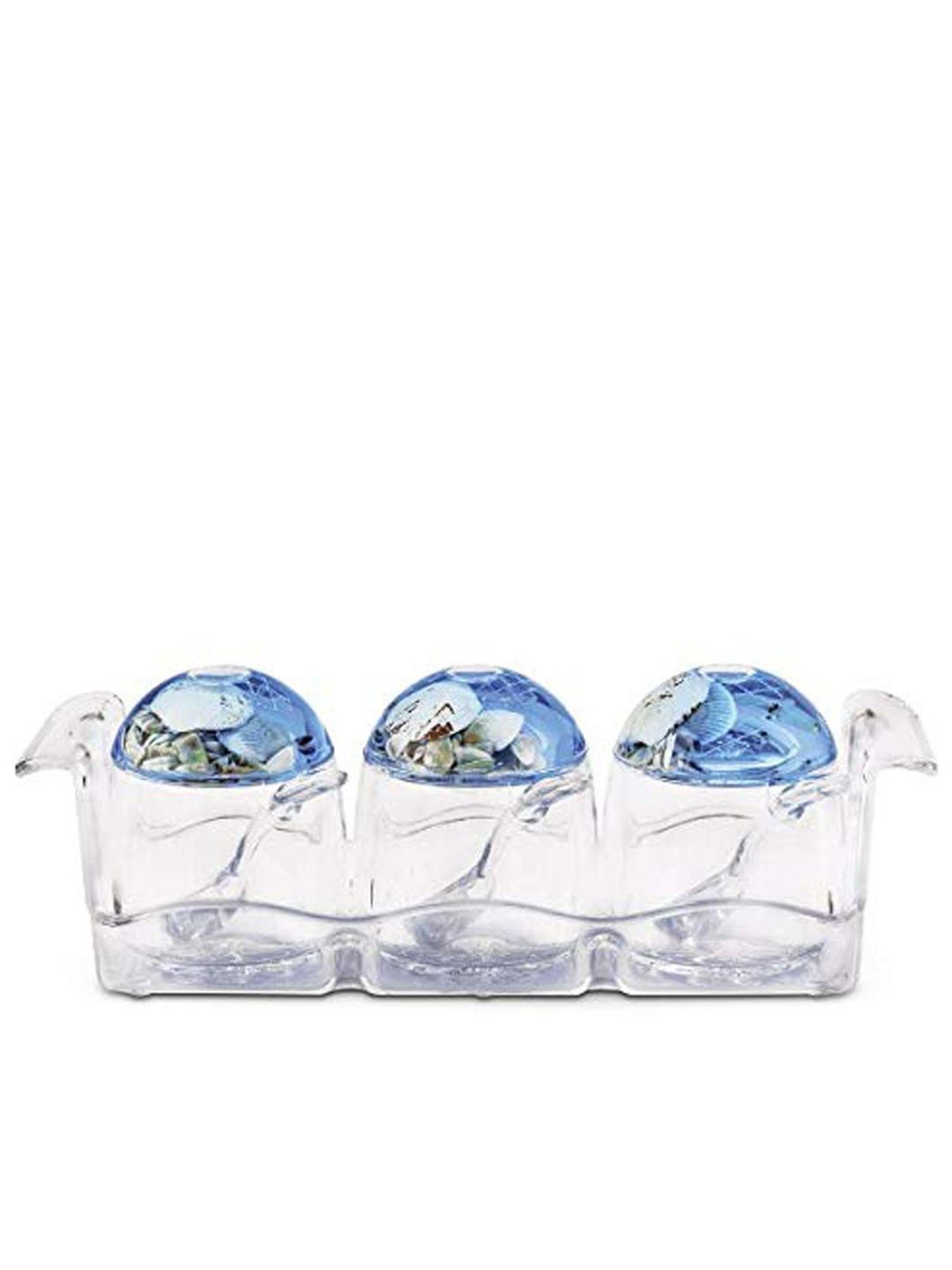 Freelance Blue Acrylic Set of 3 Jars and Container