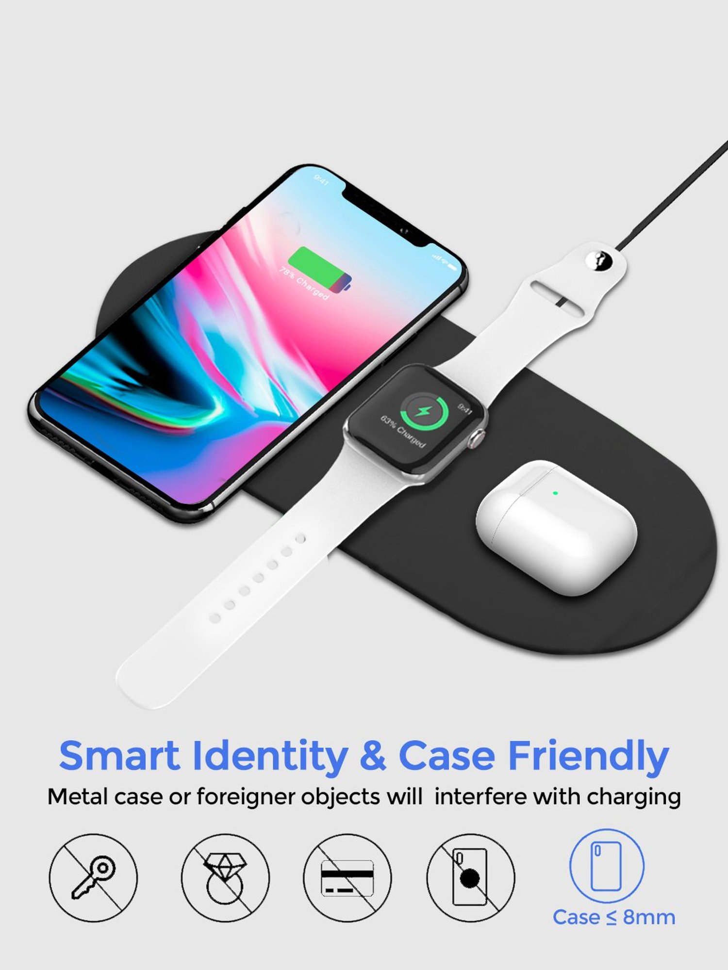 Stuffcool Nuevo PD20W Smallest Wall Charger for Latest iPhone 15,14,13,12 (Blue)