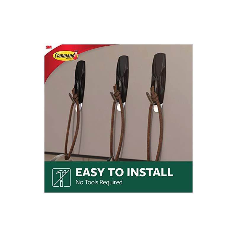 Outdoor Medium Stainless Steel Toggle Hooks, 2 lb. Capacity, Water-Resistant Adhesive, 2-Hooks, 3-Strips