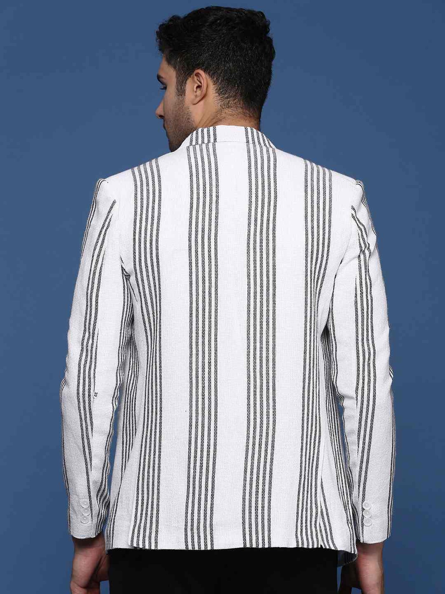 Louis Philippe Light Blue Regular Fit Blazer