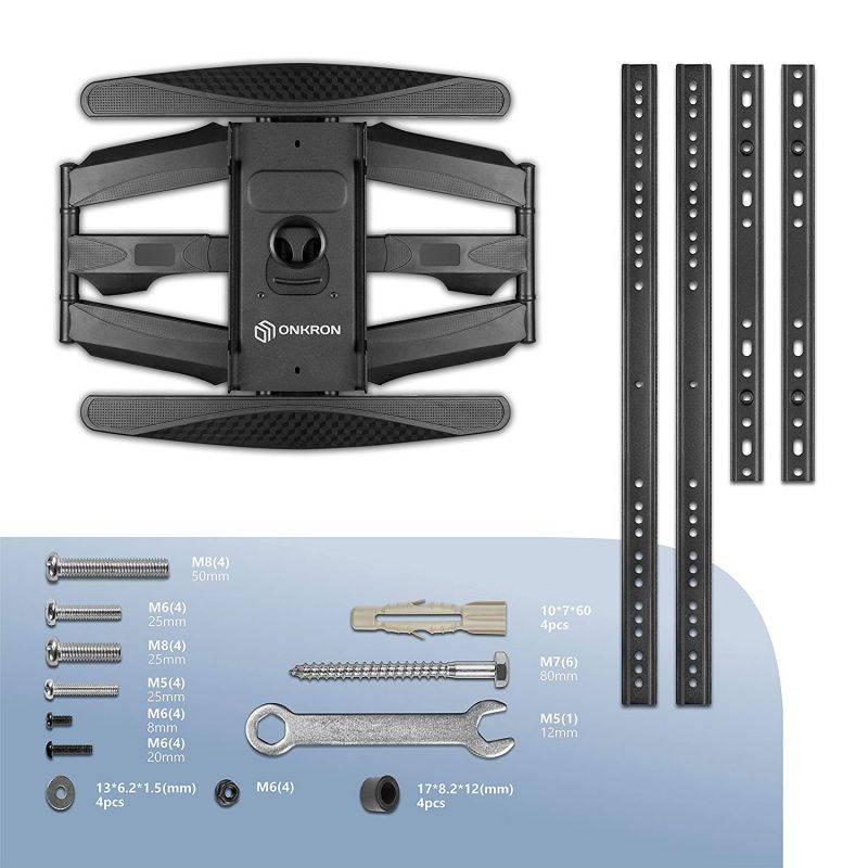 ONKRON TV Wall Mount Bracket Tilt Swivel Articulating Arm for 40 to 70 Inch LCD LED Flat TVs (M6L)
