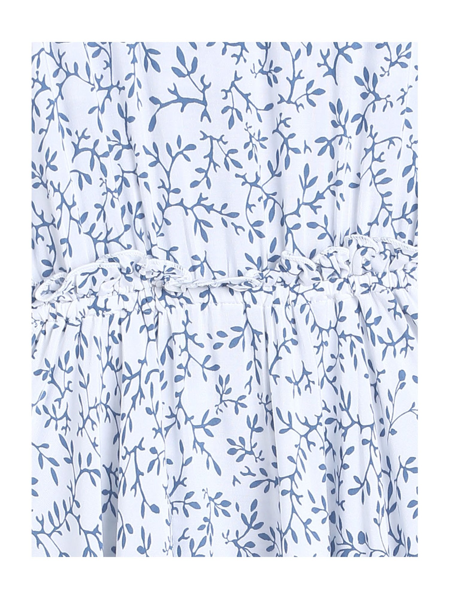 Tales & Stories Kids White Printed Dress