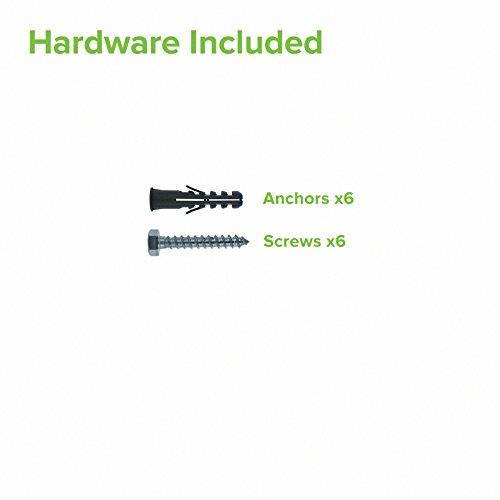 NavePoint Wall Mount Bracket Triple Medium Glass Floating Shelf For DVD DVR VCR Cable Box Receiver Component Mounting Under LCD TV