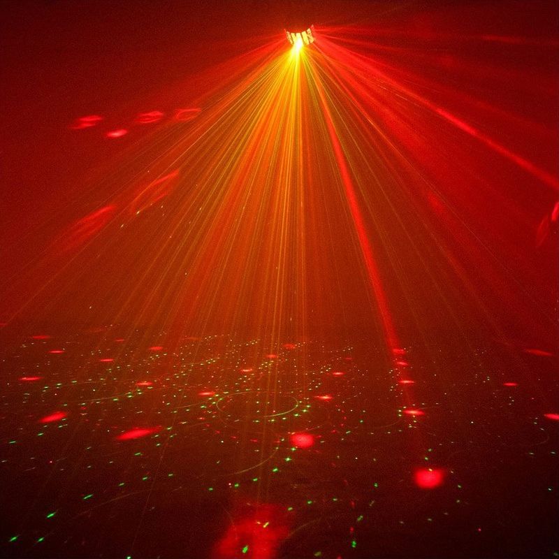 ADJ MIN535 Mini Dekker LZR 2 in 1 Moonflower LED Light & Laser Lighting Fixture (2 Pack)