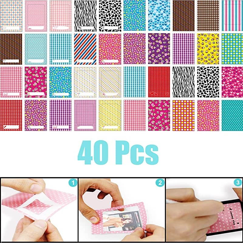 2x3 Inch Photo Paper Film Album Set for Fujifilm Instax Mini Camera Polaroid Snap Z2300 SocialMatic Instant Cameras Zip Instant Printer Ice Blue 128 Pockets