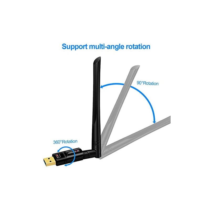 WiFi Adapter 1200Mbps30 Wireless Network WiFi Dongle with 5dBi External Antenna for PCDesktopLaptopMac Dual Band 24G5GSupport Windows 108817VistaXP2000 Mac1061015