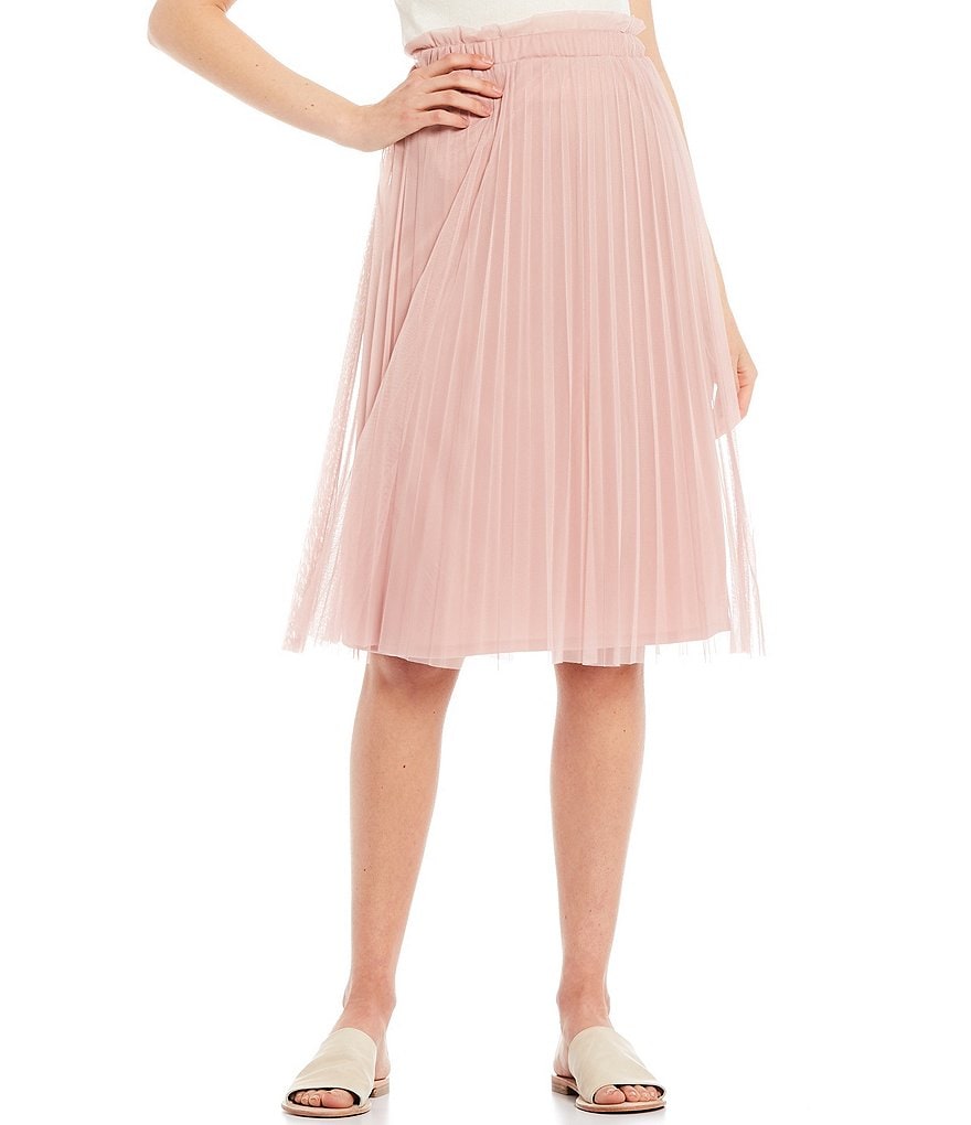 June & Hudson Pleated Midi Skirt