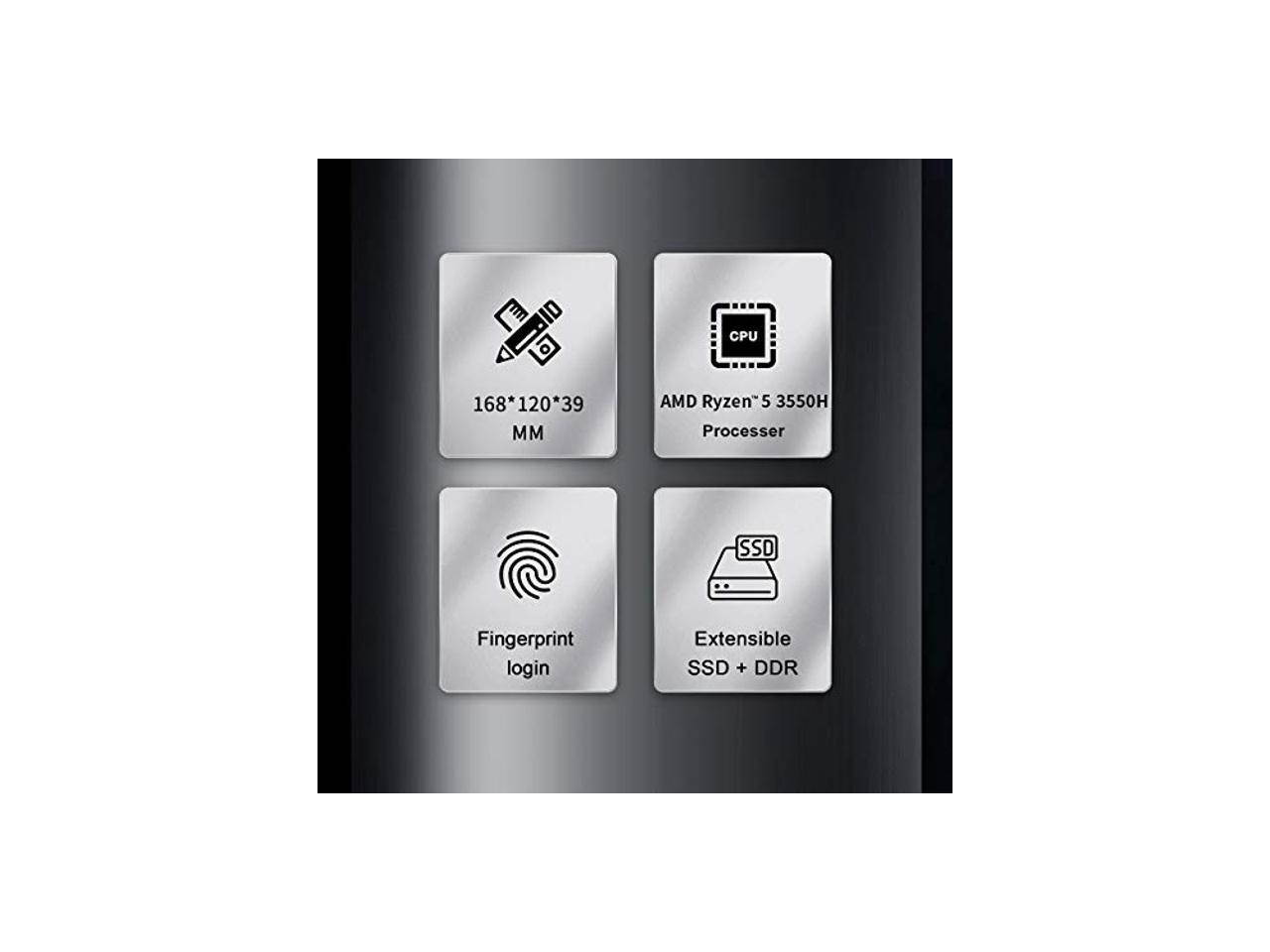 Beelink GTR Mini PC Windows 10 Pro,AMD Ryzen 5 3550H Processor(up to 3.7 GHz) 16GB DDR4 512GB NVMe SSD,Radeon Vega 8 Graphics,WiFi 6,Bluetooth 5.0,Dual Gigabit Ethernet,Gaming PC