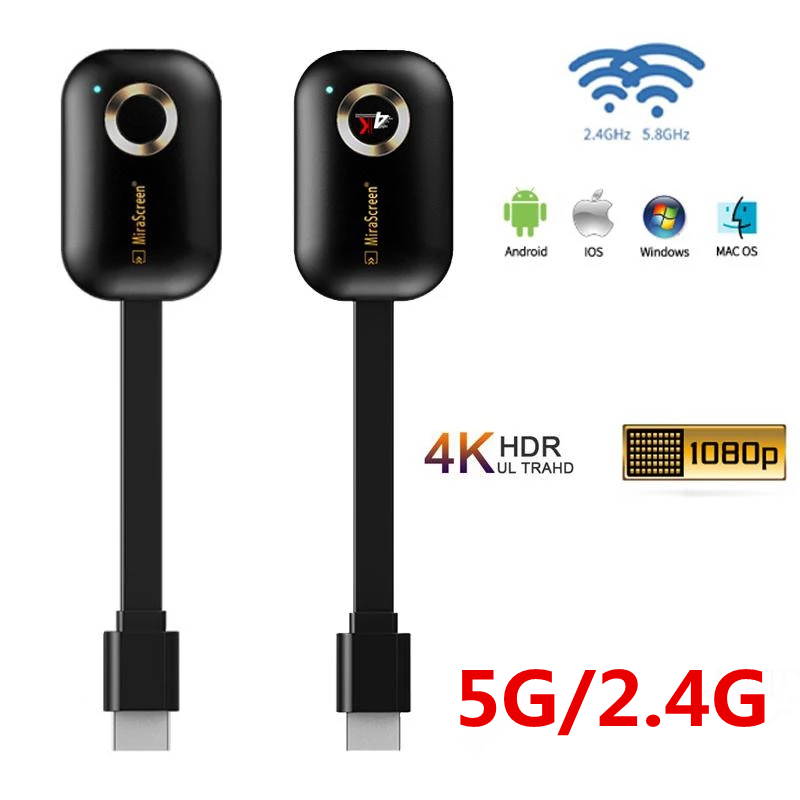 Madeng TV Stick 2.4/5G 4K Wireless Adapter Wifi Display Dongle Mirascreen Mirror Miracast Airplay DLNA Receiver for Projector HDTV