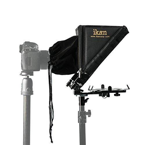 ikan pt-elite-ls elite tablet teleprompter for light stands, black