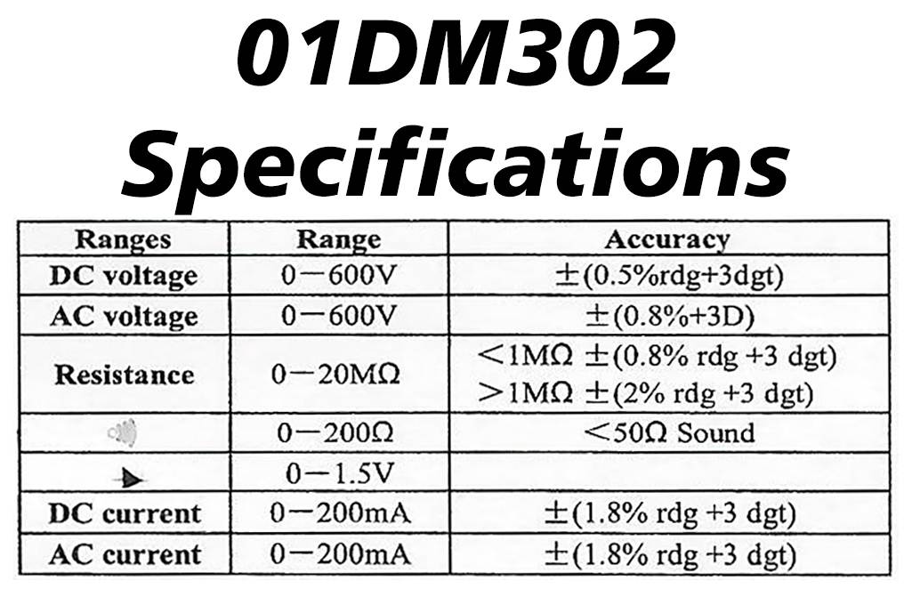 Pocket Size 1999 Count Auto Range Digital Multimeter with Faux Leather Case - AC/DC to 600V, Capacitance to 200uF, Frequency to 100KHz, and Resistance to 20M ohms