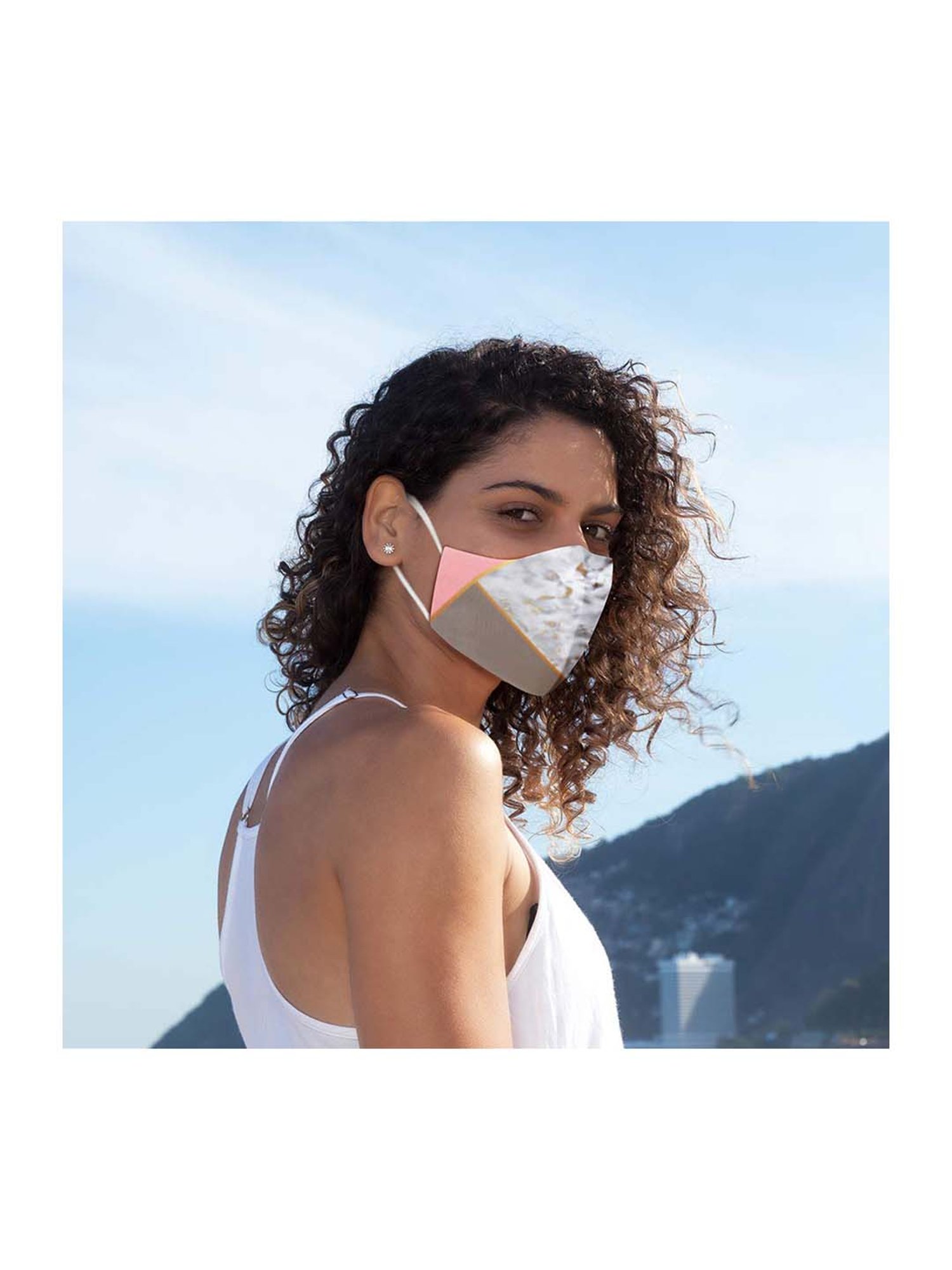 Copper Compression Infused Face Mask - Black - L/XL