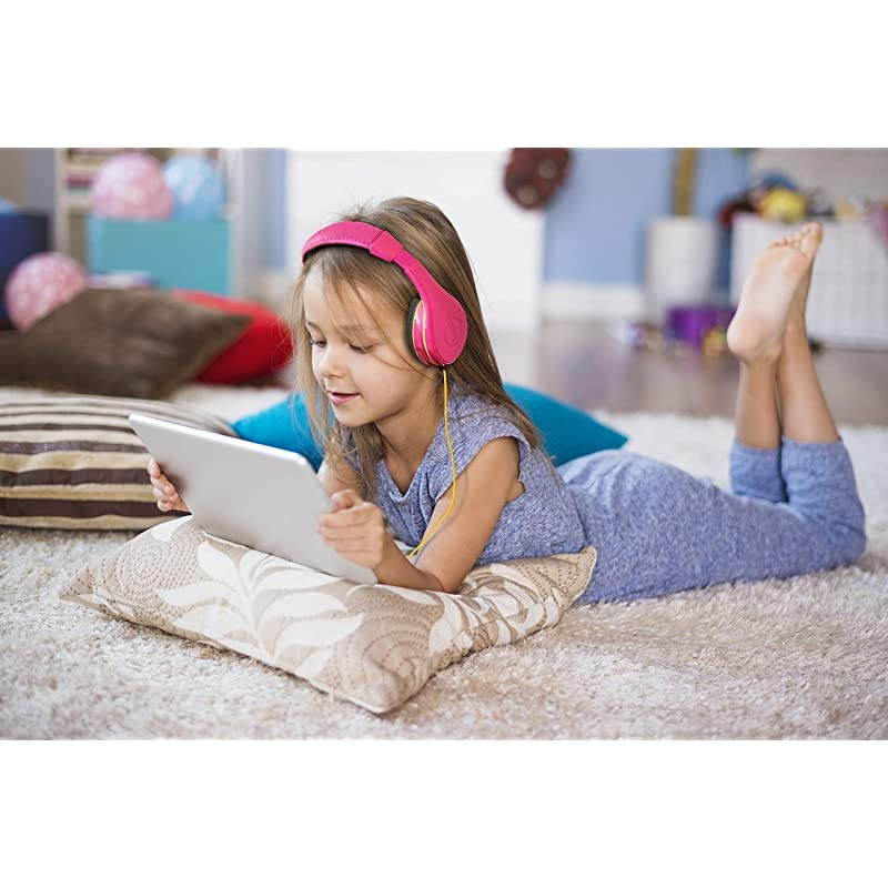 Headphones for Kids, Wired Headphones for School, Home or Travel, Tangle Free Stereo Headphones with Parental Volume Control, Connect via 3.5mm Jack