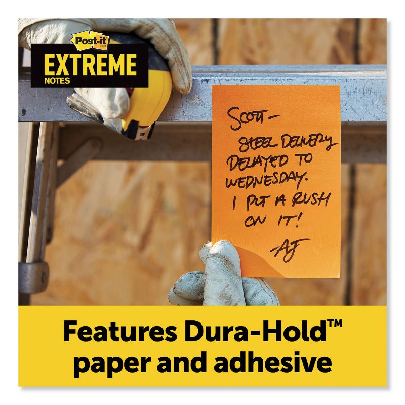 Post-it Extreme Notes XL Notes w/Holder Green-Orange-Yellow 4.5 x 6.75 XT4569PHOLD