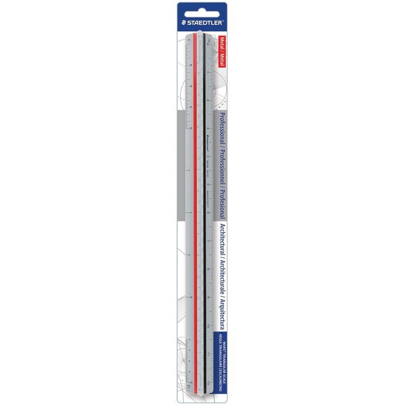 Staedtler Architects Triangular Scale Mars ALM 12" Silver 987M1831BK
