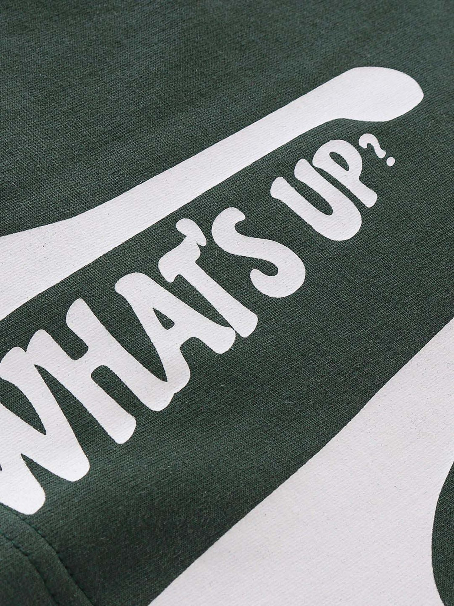 Nite Flite Boys Olive Green Cotton Printed Top and Joggers