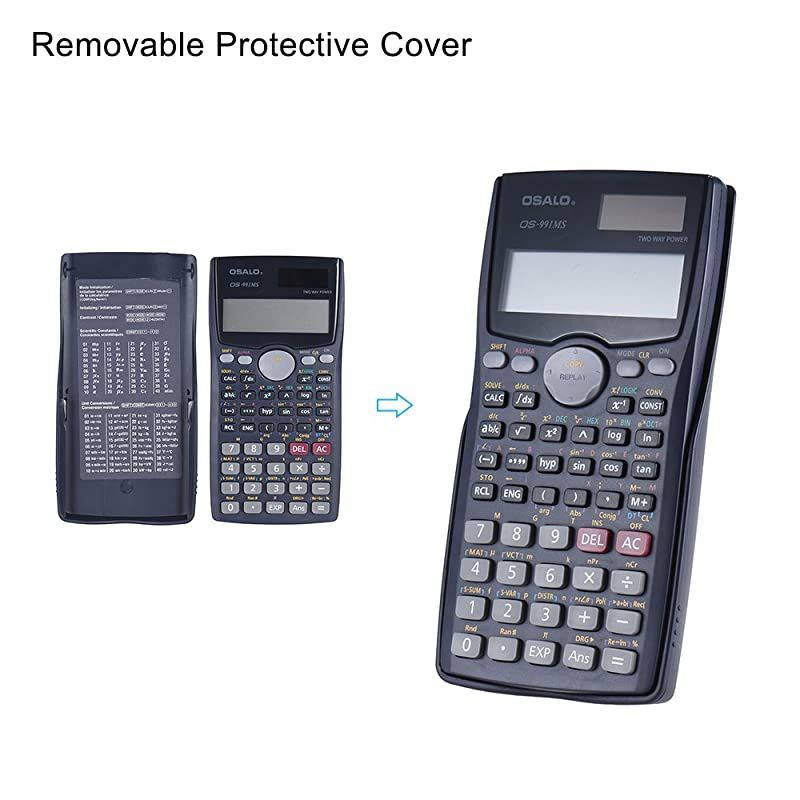 Scientific Calculator Counter 401 Functions Matrix Dot Vector Equation Calculate Solar and Battery Dual Powered 2 Line Display Business Office Middle High School Student SAT/AP Test Calculate
