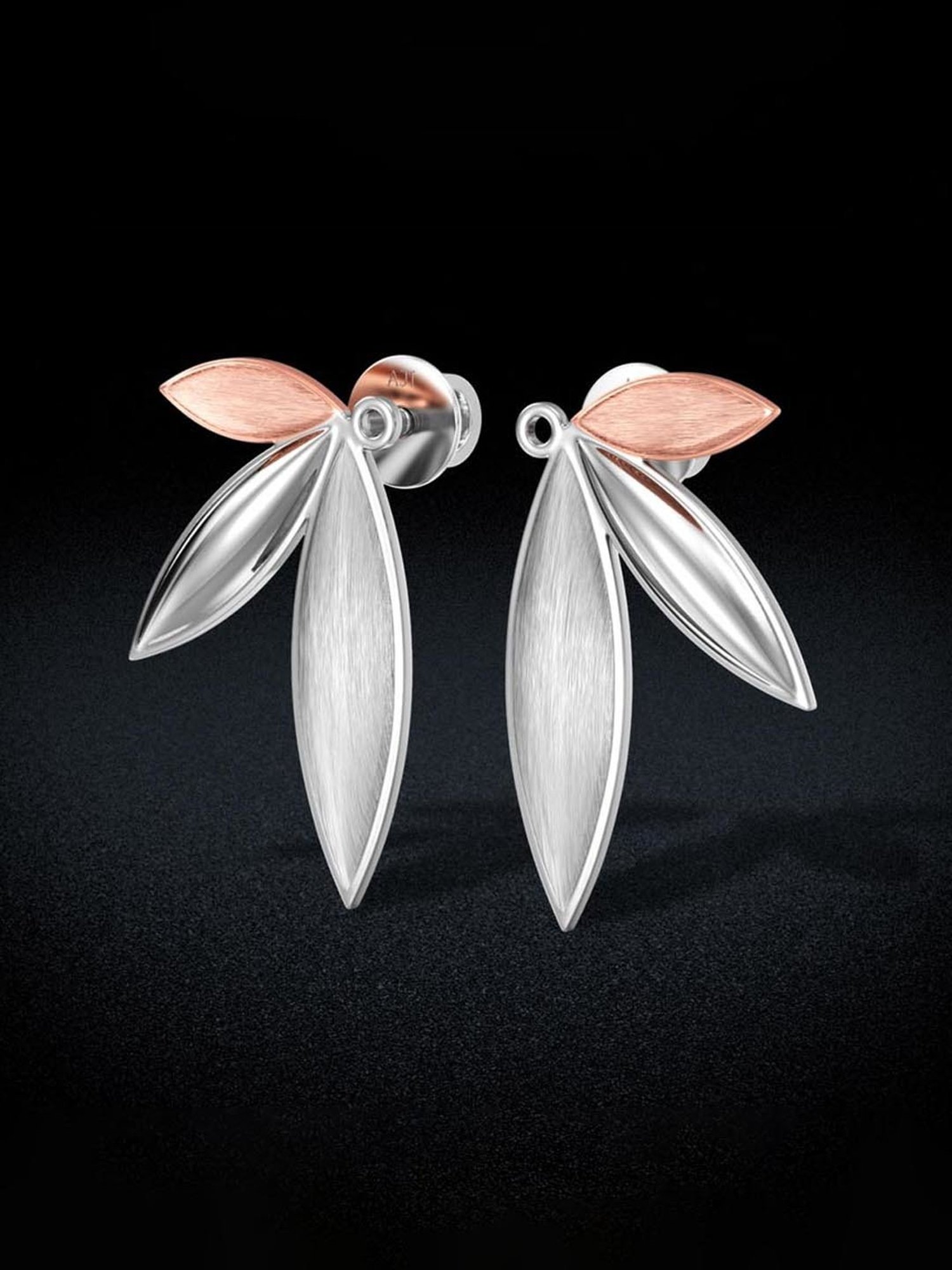 Joyalukkas 950 Platinum Organic  Flower Earrings