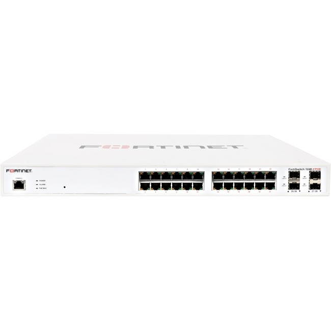 Fortinet FortiSwitch 124E-FPOE 24 Port Layer 2 Gigabit Ethernet Switch - FS-124E-FPOE