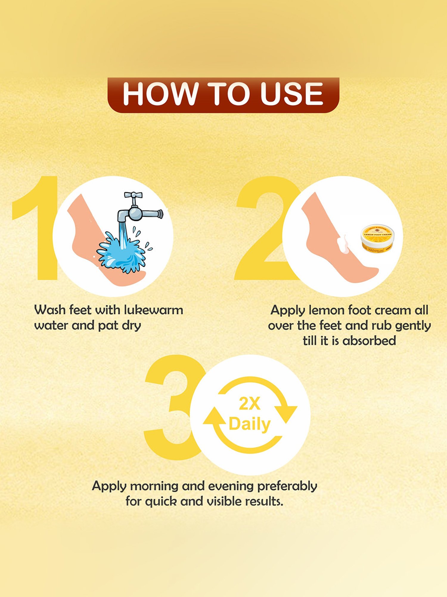 Kazarmaa Heal & Repair Lemon Foot Cream - 100 gm