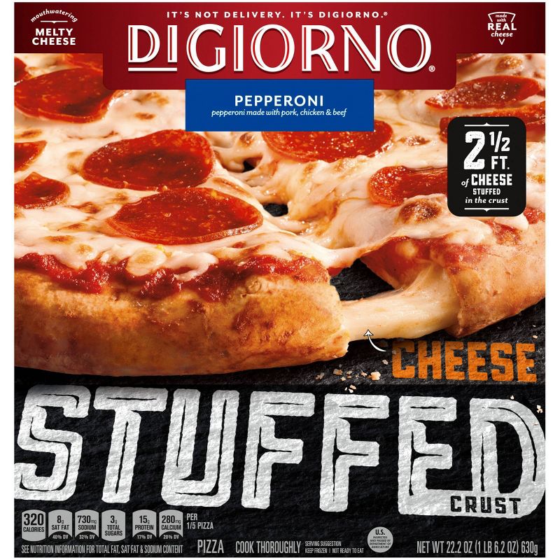 DiGiorno Pepperoni Frozen Pizza with Cheese Stuffed Crust - 22.2oz