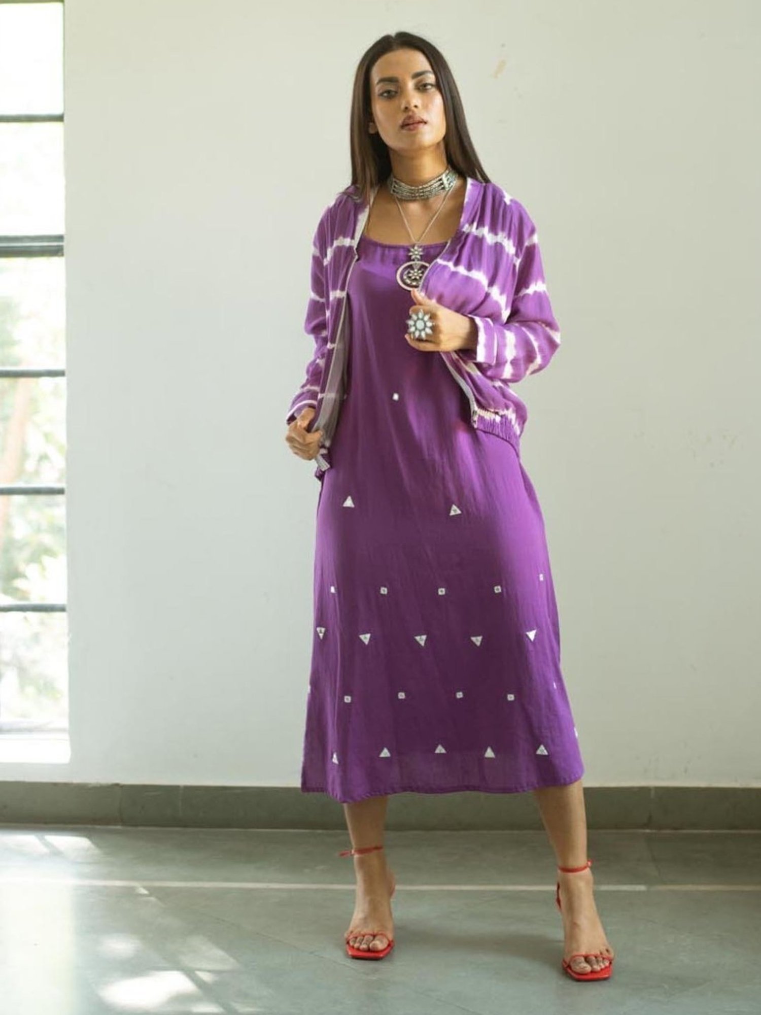 Gulaal Purple Stuti Tie - Dye Jacket