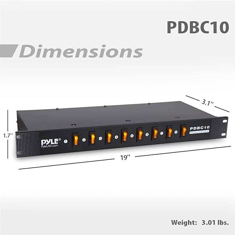 Rack Mount PDU Unit 8 Outlets w Digital Display and Surge Protection 1U15A120V Aluminum Alloy Power Covered w ONOFF SwitchWide Usage amp BuiltIn Circuit Breaker SereneLife PDBC10