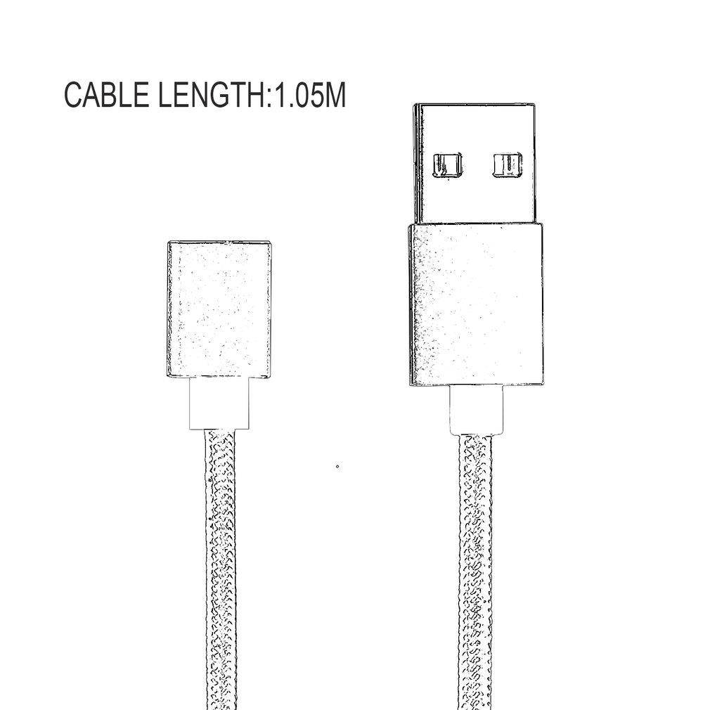 2 in 1 Micro USB & Type-C Magnetic Charging Cable Wire Adapter for Android
