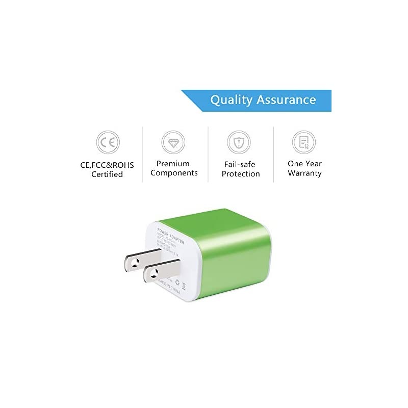 Portable USB Charger 21A Dual Port Charging Block  2Pcs Wall Charger Adapter Cargador para Compatible with Phone Xs Max XR X 8 Plus pad Pro Galaxy S9 S8 Note 8 Smartphone and More