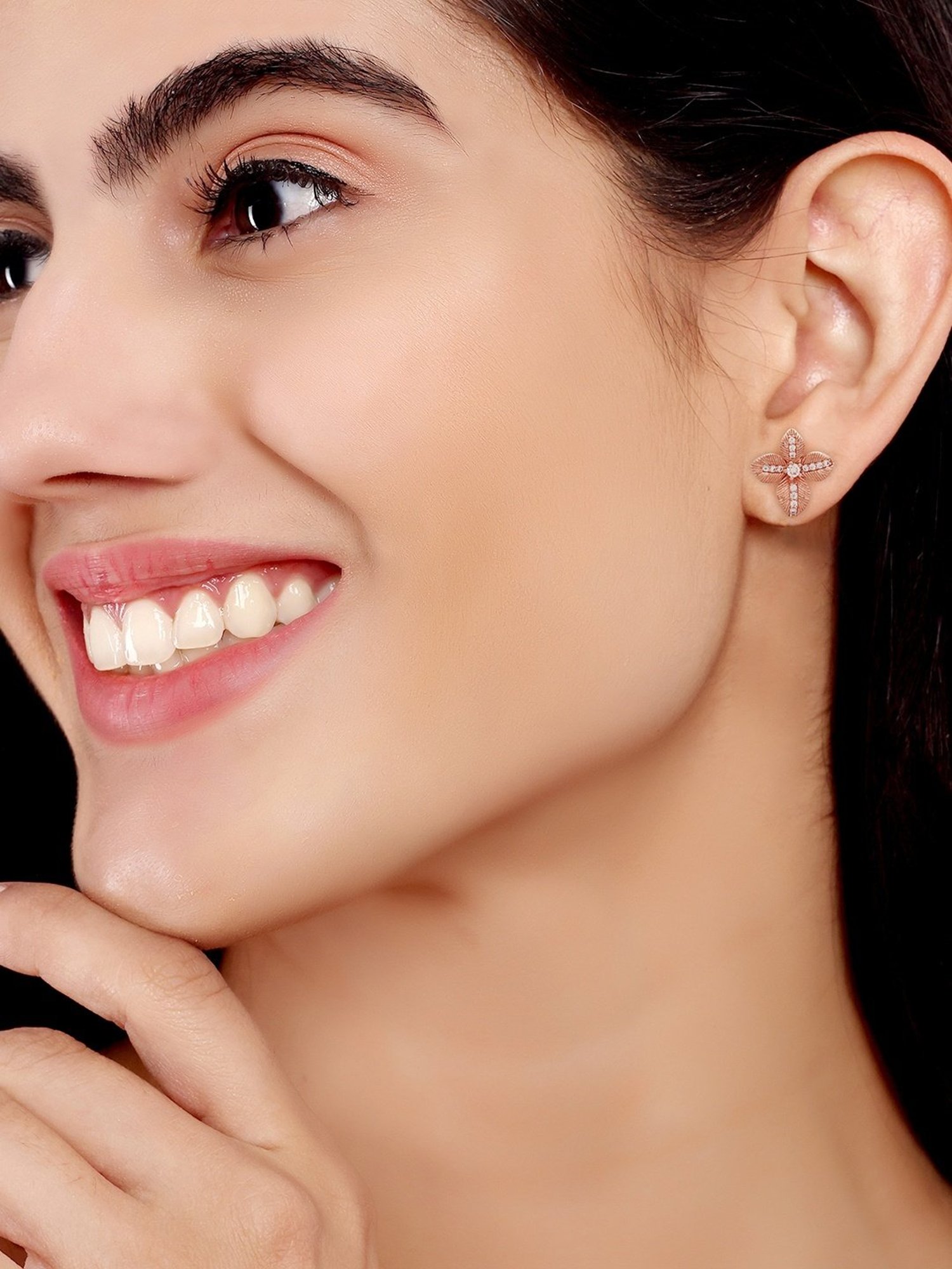 The Real Effect London Silver Stud Earrings for Women