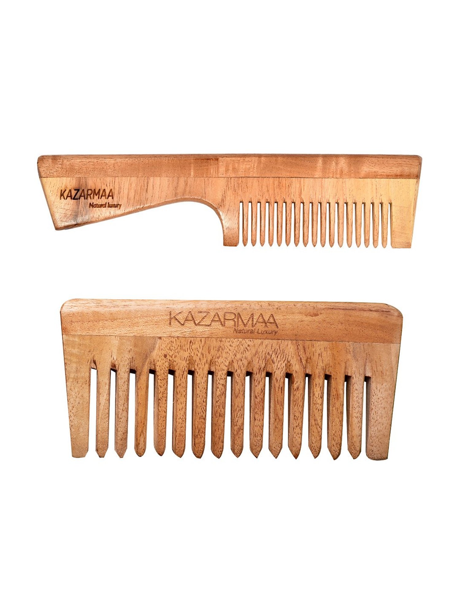 Kazarmaa Neem Wood Comb - Pack of 2