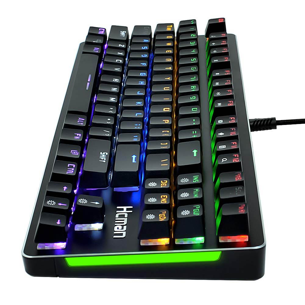 Glorious Modular Mechanical Gaming Keyboard (GMMK)- Barebone Edition (DIY Assembly Required) (Full Size, Black) + Glorious Black Aura Keycaps (Bundle)