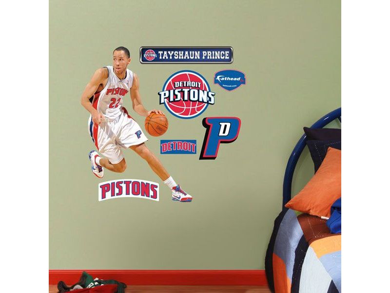 Tayshaun Prince Fathead Jr NBA Basketball Player Wall Accent Sticker - Detroit Pistons..