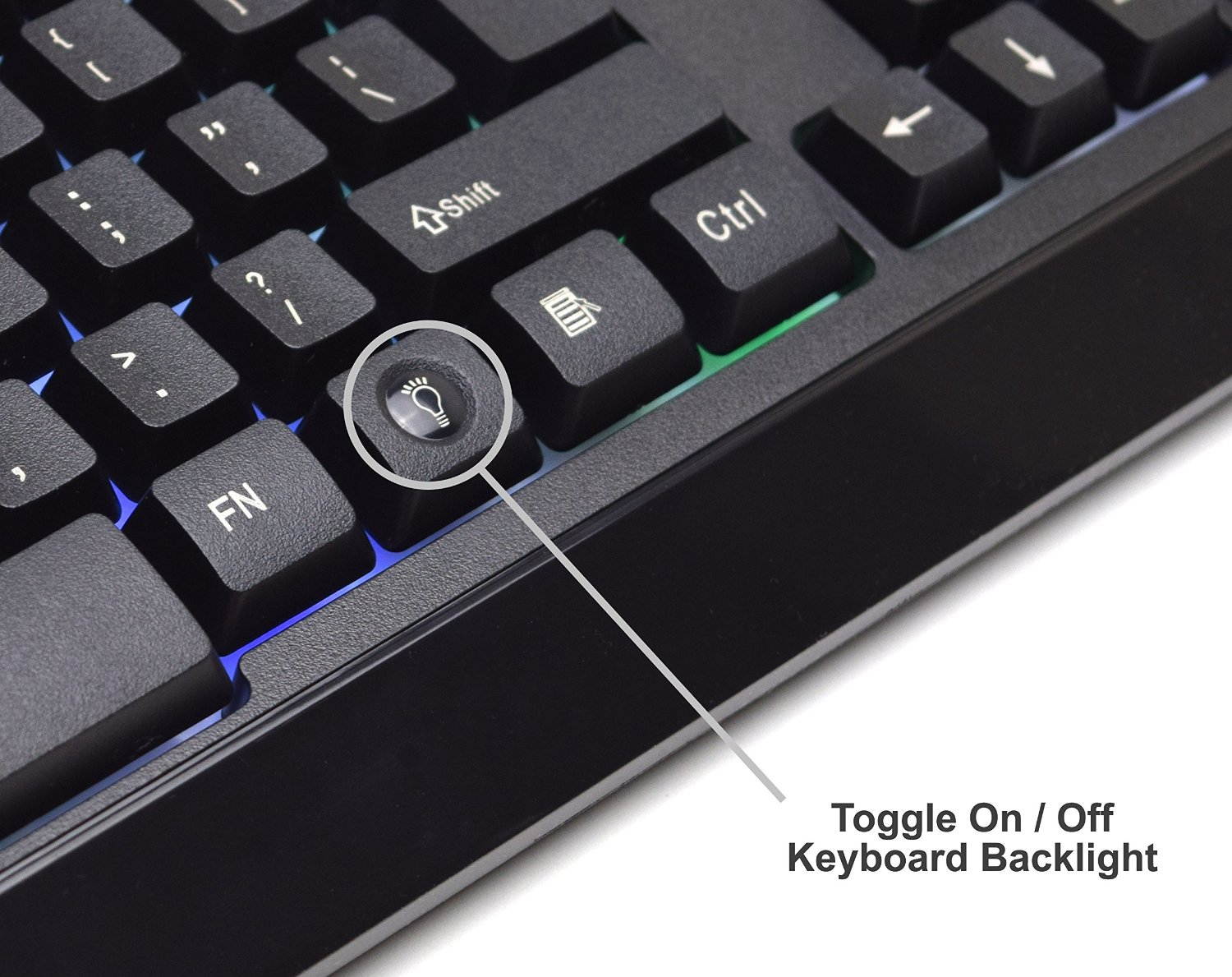 Rii RK300 LED Backlit Gaming Keyboard (7 Color Backlit)