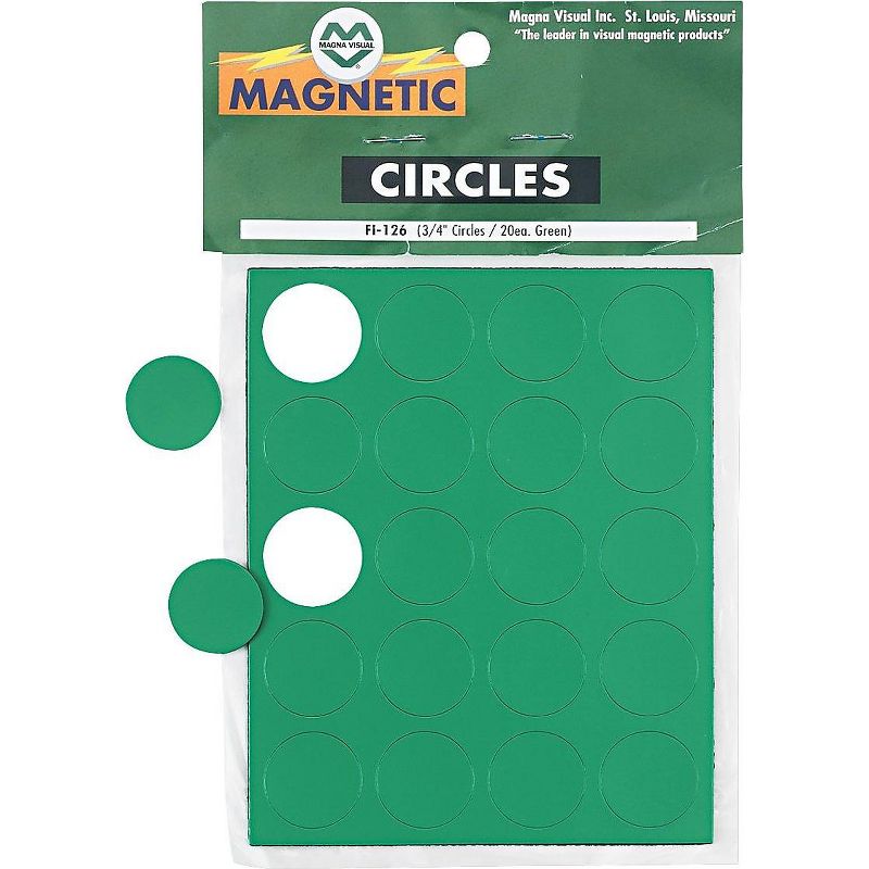 Magna Visual Magnetic Circles, Green, 20/Pk FI-126