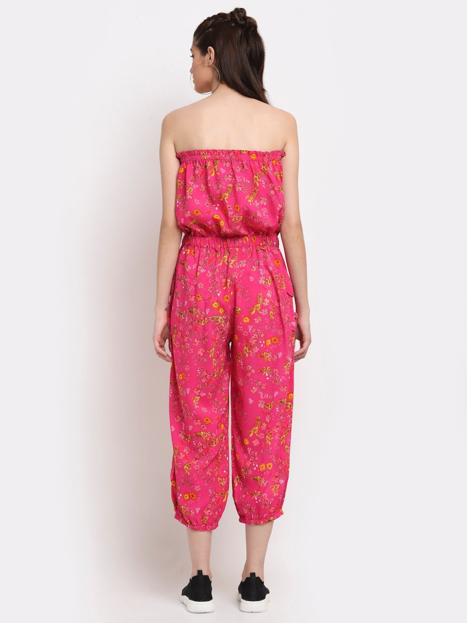 NEUDIS Pink Printed Tube Jumpsuit